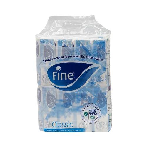 Facial Tissues - Fine Classic Nylon - 200 Sheets - 2 Ply - 8 Packs