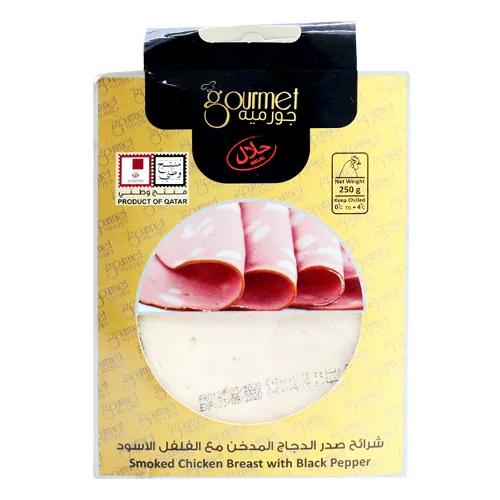 Gourmet Smoked Chicken Breast Slices with Black Pepper 250 g