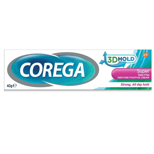 Corega 3d Hold Super Taste Free Denture Fixating Cream - 40gm