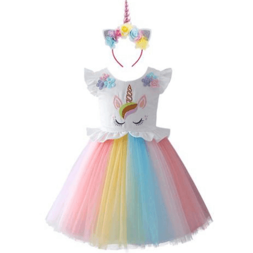 Unicorn Dress With Headband