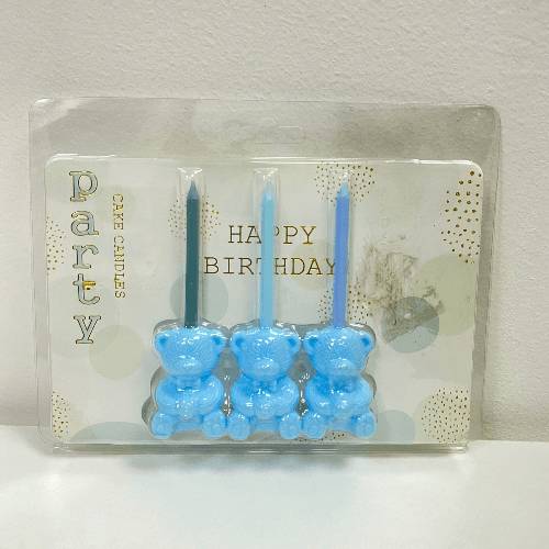 Blue Bear Candle