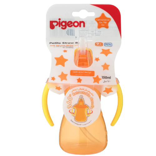 Pigeon Petite Straw Bottle 150 Ml Orange