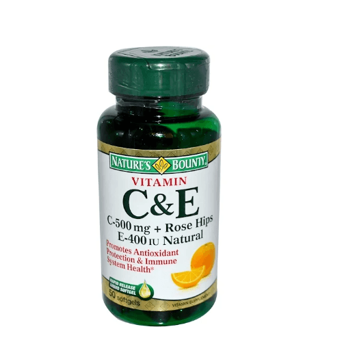 Nature'S Bounty Vitamin C & E Softgels - 50'S