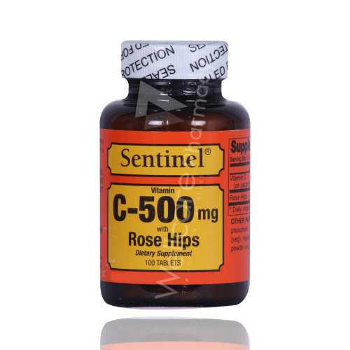 Sentinel Vitamin C-500Mg With Rose Hips Tablets 100'S