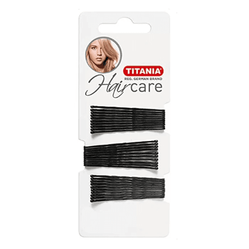 Titania Hair Clips Black 30Pcs-Card