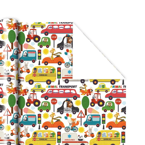 Gift Wrapping Paper With Cars Design