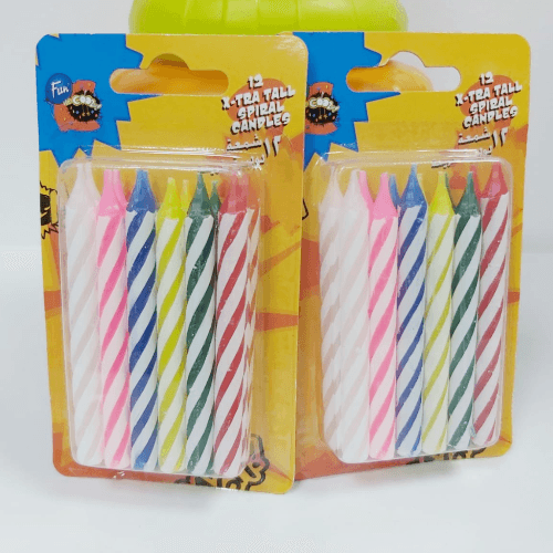 12 Pieces Extra Tall Spiral Candles