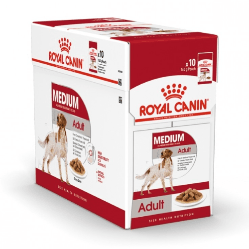 Royal Canin Medium Adult Wet Food - Pouches Box Of 10 x 140g