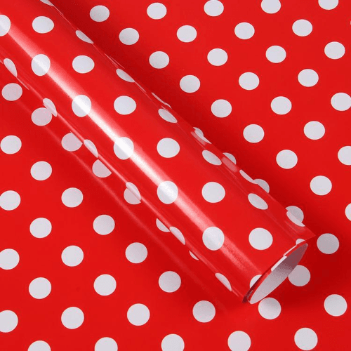 Luxury White Polka In Red Wrapper