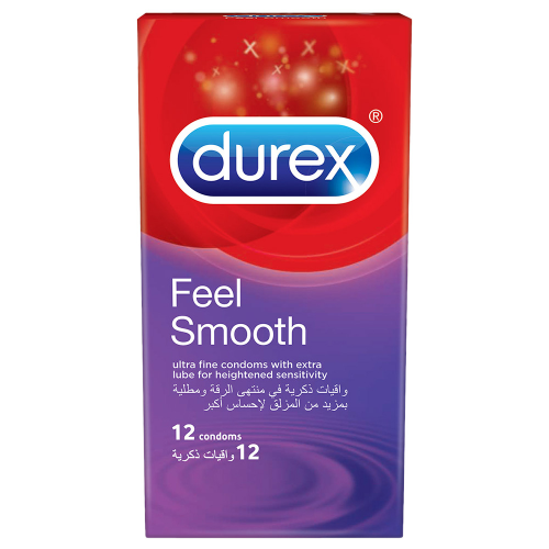 Durex Feel Smooth Ultra Fine With Extra Lube Condoms - 12's