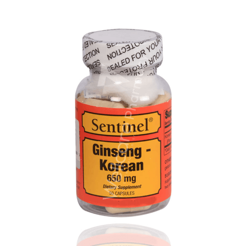 Sentinel Korean Ginseng Dietary Supplement (650mg) - 50's