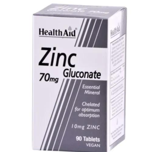 Health Aid Zinc Gluconate 70Mg Tab 90'S