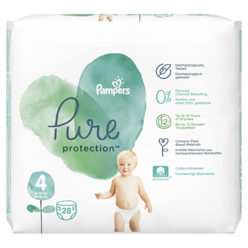 Pampers Pure Protection (Size 4) 28 Diapers