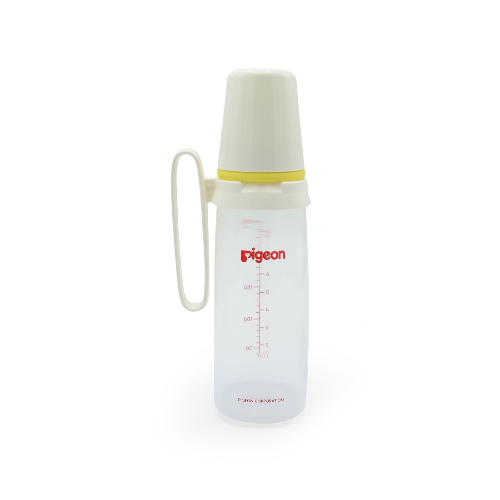 Pigeon Standard Neck Kpp Bottle With Handle (White) - 240Ml