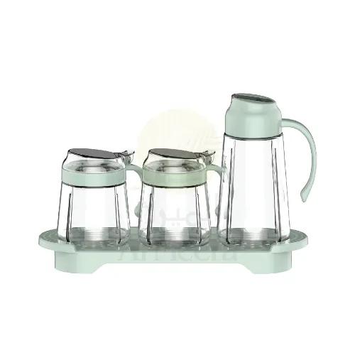 Lovwish Oil Bottle & Seasoning Pot Set 4Pc Set