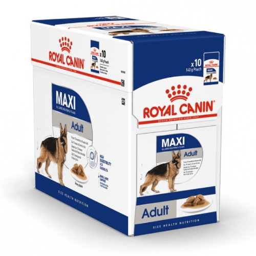 Royal Canin Maxi Adult Wet Food - Pouches Box Of 10 x 140g