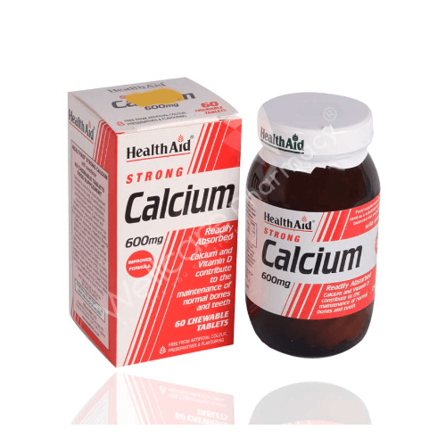 Health Aid Strong Calcium 600Mg Chewable Tablets 60'S