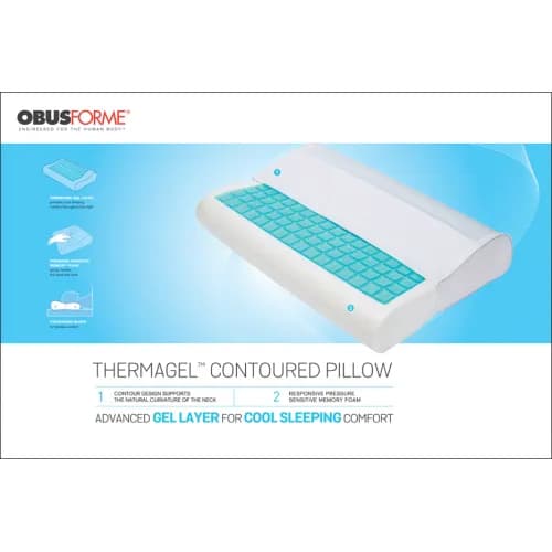 Obusforme Thermagel Memory Foam Contour Pillow