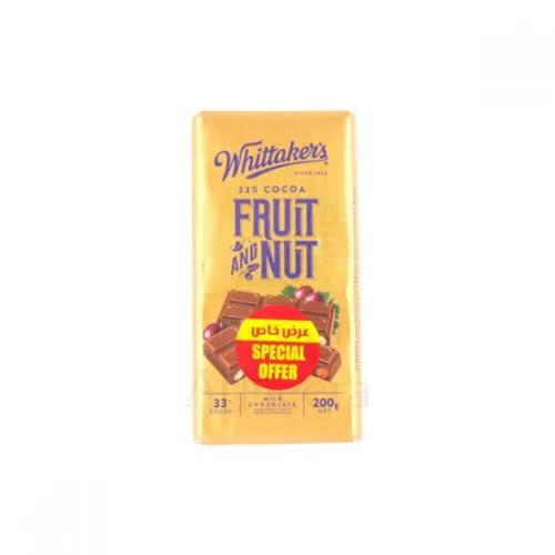 Whittakers Chocolate Fruit & Nut 200G