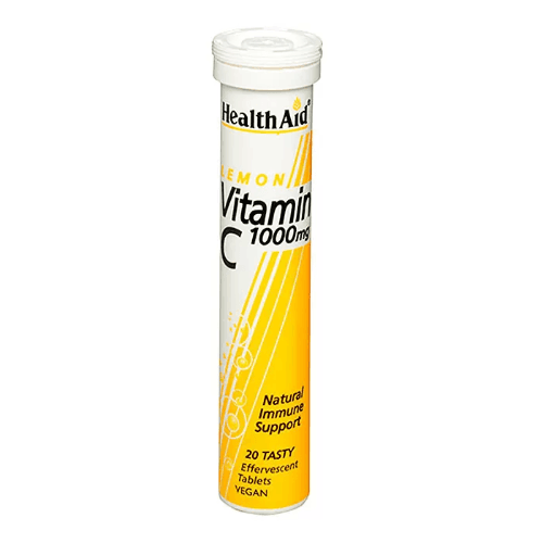 Health Aid Vitamin-C Effervescent Lemon Tablets - 20'S