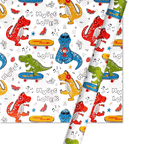 Dinosaur Music Lover Gift Wrappers