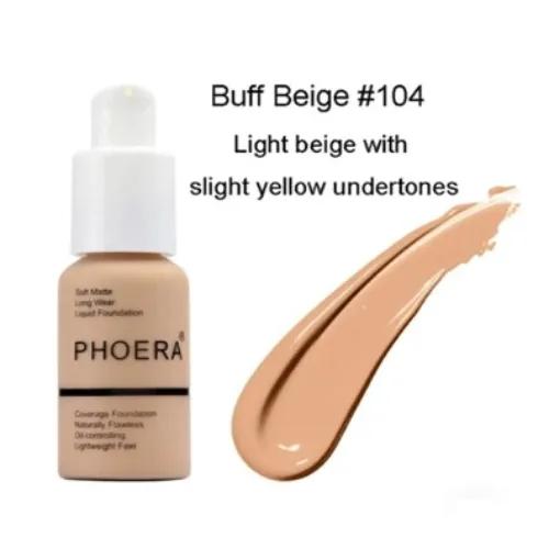 Phoera - Liquid Soft Matte Foundation (30 Ml)#104 Buff Beige