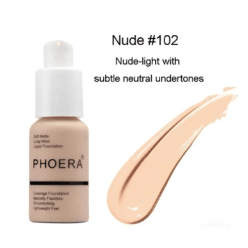 Phoera - Liquid Soft Matte Foundation (30 Ml)#102 Nude