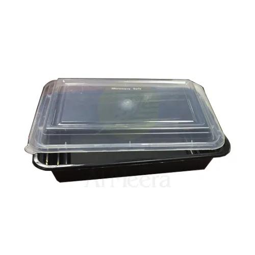 Black Microwavable Container Rectangle 32B W/L