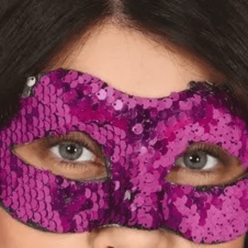 Pink Sequin Eye Mask