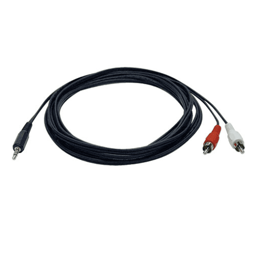 Tripplite 3.5mm Mini Stereo To 2-rca Audio Y Splitter  Cable (3.5mm M To 2x Rca M) 6 Ft. (1.83 M)