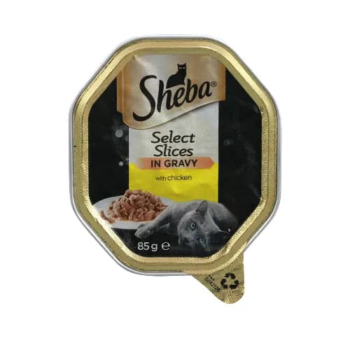 Sheba Select Slices Cat Food Tray With Chicken In Gravy 85G