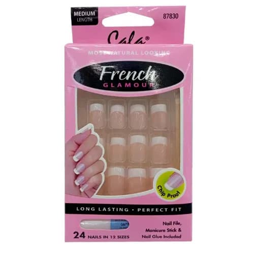 Cala French 87830 Glamour Nail Kit(M) 24'S 