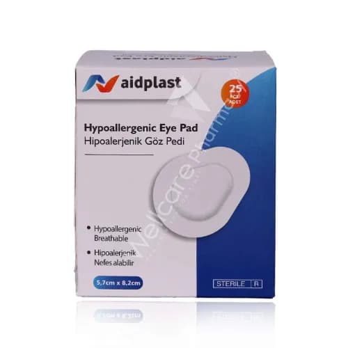 Aidplast Sterile Hypoallergenic Eye Pad 5.7Cmx8.2Cm 25'S V6825