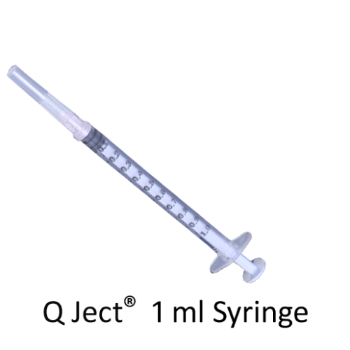 Q Ject 1ml Insulin Syringe 30G x 8mm 100's