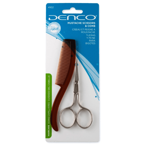 Denco Mustache Scissors & Comb 4102