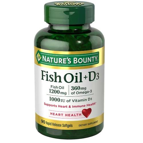 Nature'S Bounty Fish Oil D3 1200Mg/Vit. D3 1000Iu 90'S