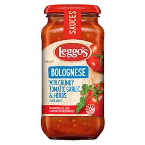 Leggo'S Pasta Sauce Bolognese With Chunky Tomato Garlic & Herbs 500 Gm