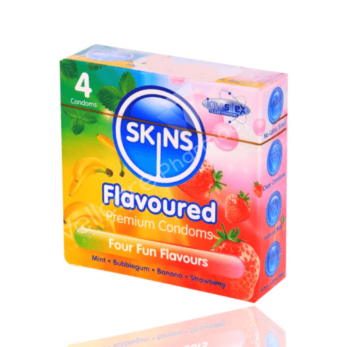 Skins Flavoured Lubricated Condoms 4Pcs