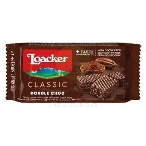 Loacker Wafer Classic Double Choco 45G