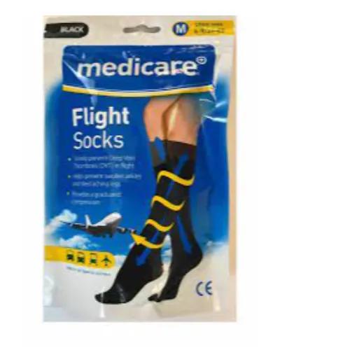 Medicare Flight Socks Black Medium