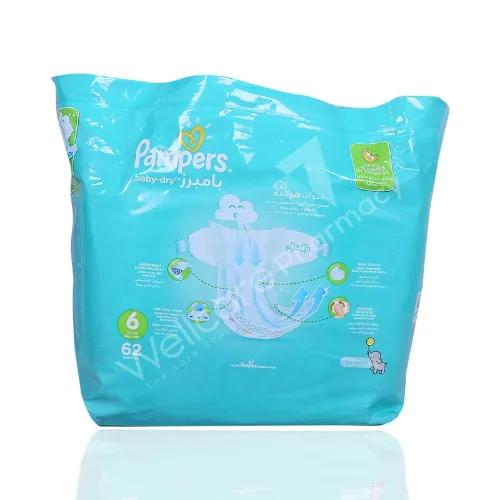 Pampers No6 Baby Dry Diapers 13-18Kg 62'S