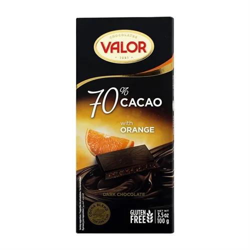 Valor 70% Drk Choc Orange 100G