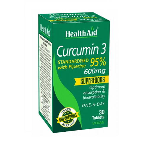 H-AID CURCUMIN 3 أقراص اتش ايد 600 مجم 30 قرص # HA0231   