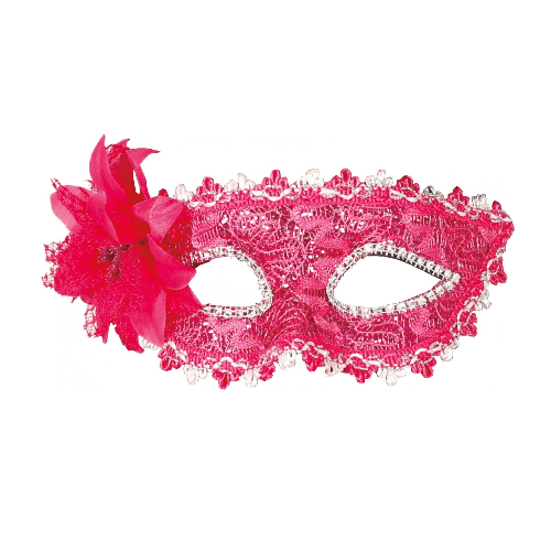 Pink Eye Mask with Flower