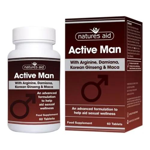 NATURES AID ACTIVE MAN WITH ARGININE GLNSENG TAB 60'S