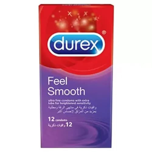 Durex Feel Smooth Ultra Fine With Extra Lube Condom 12'S