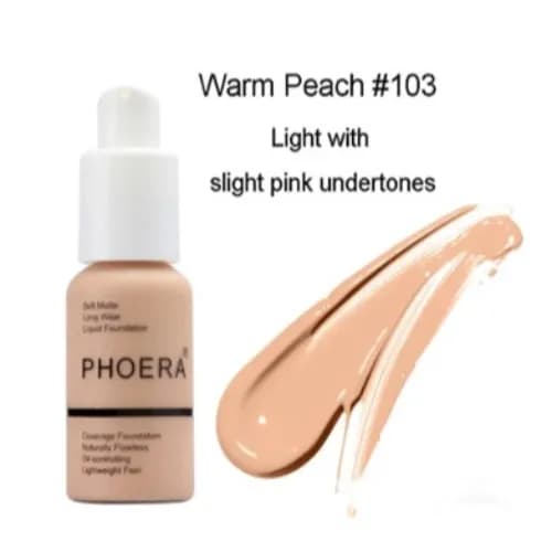 Phoera - Liquid Soft Matte Foundation (30 Ml)#103 Warm Peach