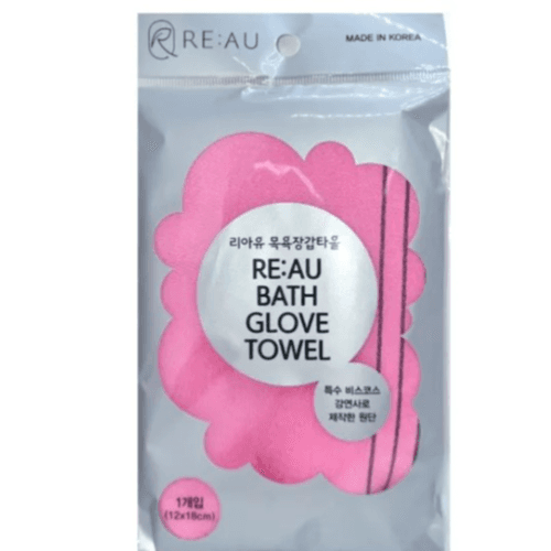 RE AU Korean Bath Glove Towel Pink