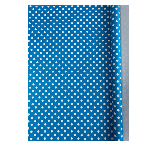 White Polka Dots In A Blue Wrapping Paper