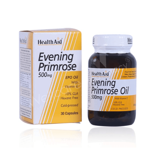 Health Aid Evening Primerose Oil 500Mg And Vitamin E Capsules 30'S 